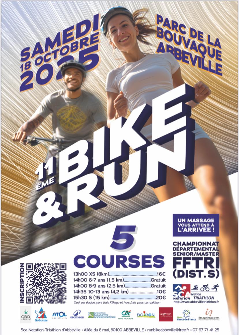 Affiche officielle Bike & Run Abbeville 2025