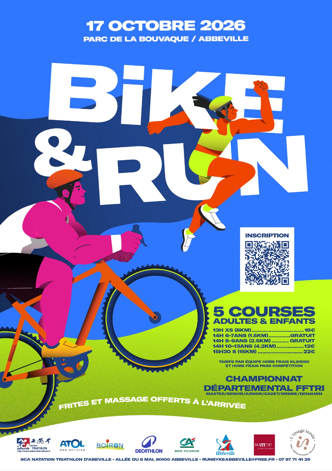 Affiche officielle Bike & Run Abbeville 2026