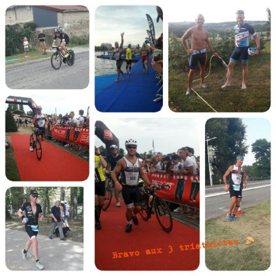 Seb, Freddy et Olivier sur IronMan Vichy 2017