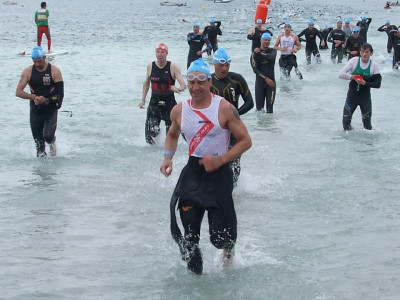 Stéphane SAUVEà la sortie de l'eau