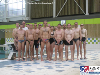 Groupe entrainement enchaînement, après la natation