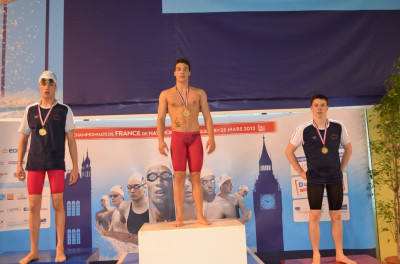 Podium au 50m dos avec Simon Duwat !