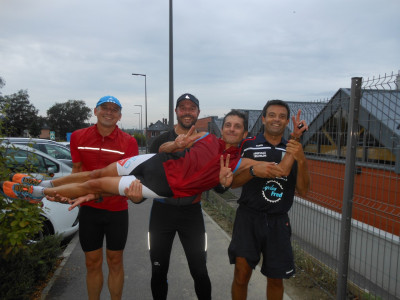 Joeuse fin d'entraînement en ce lundi avec François M,François D,Sylvain,Stéphane