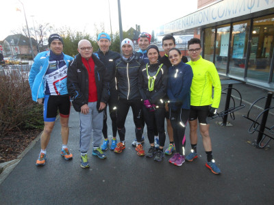 Départ de l'AQUABB ce lundi , pour un footing avec 20' de capacité aérobie.