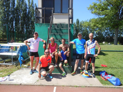 Fin d'entraînement ce samedi 10 juin,il manque Stéphane sur la photo