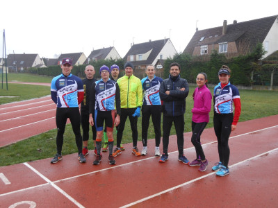 Une séance de vma courte fort bien maîtrisée par nos triathlètes présents ce samedi
