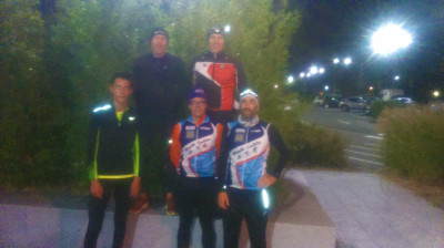 Footing by night.