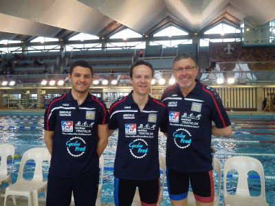WADOUX GREGORY, CLAUDE PORQUET, NICOLAS PORQUET, avant le départ