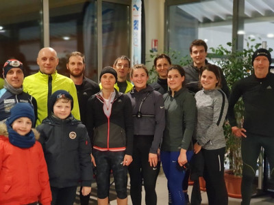 Fin de footing pour nos triathlètes ,ce lundi soir .