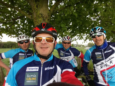 François M, Manu D, Fred G, Phil D. Sortie vélo du 1er mai.