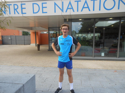 Ce lundi,une séance "tempo" courue avec brio par Victor de l'école de Triathlon