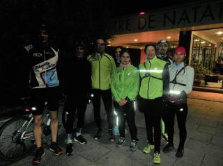 Séance de côtes pour nos triathlètes ce lundi soir