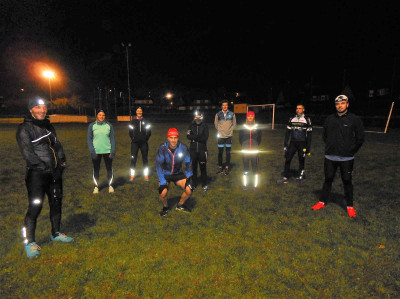 Une séance de nuit au stade ,qui a plu  aux triathlètes ce mercredi