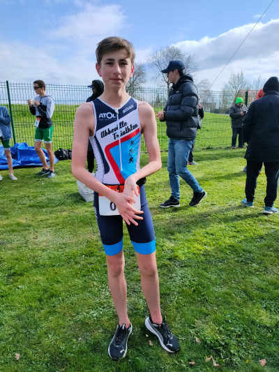 Esteban pour son 1er triathlon