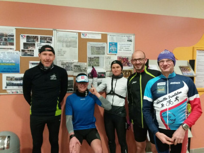 Fred, Manu, Béné, Baptiste, Phil. Entraînement CAP.